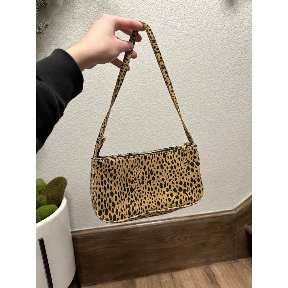 Brandy Meville Suede Animal Print Small Shoulder Bag - Picture 2 of 3